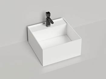 Раковина из искусственного камня S-Stone Salini ARMONIA 130522TMF 50х50 накладная цвет белый